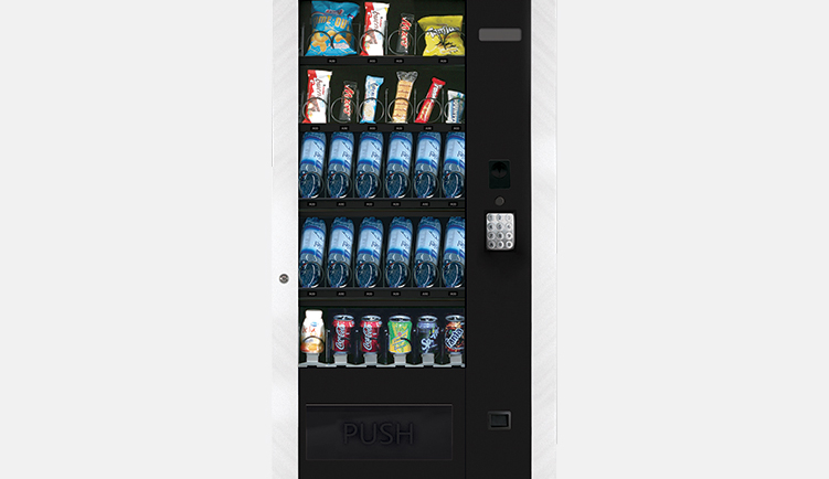 Distributori combinati di snack food and drinks